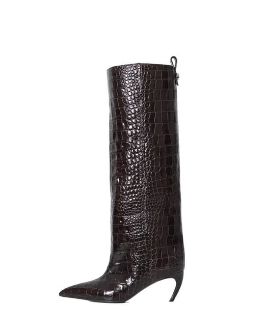 The Attico Black Pointed-Toe Boots