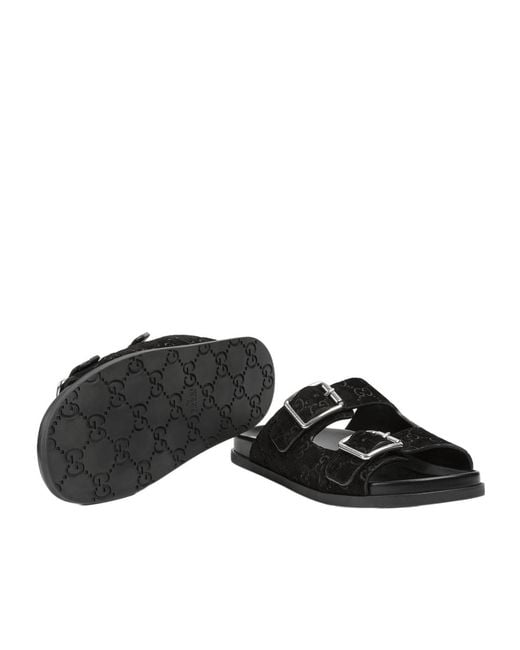 Gucci Black Slide Sandals for men