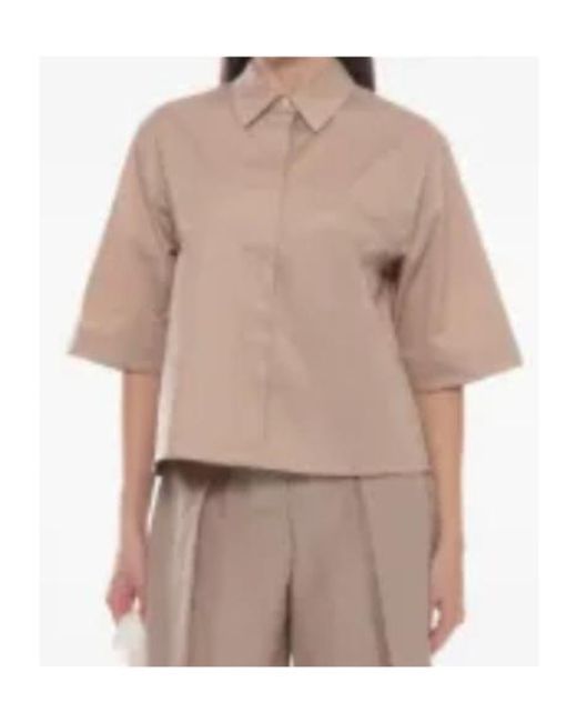 Peserico Natural Boxy Short-Sleeve Shirt