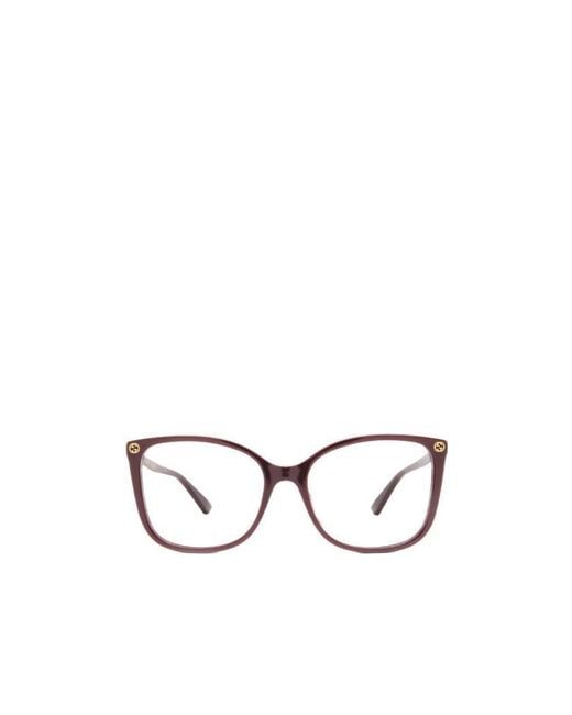 Gucci White Eyewear Square Frame Glasses