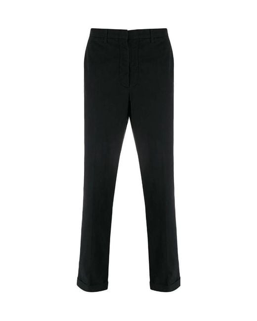 Zegna Black Belt-Loop Casual Pants for men
