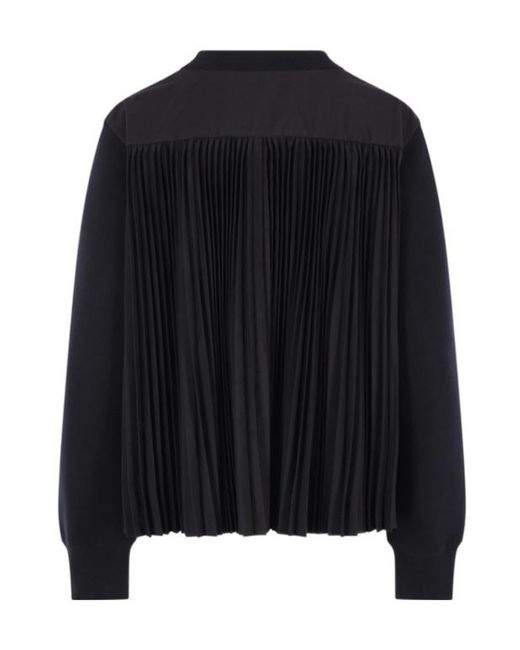 Sacai Blue Crew-Neck Sweater
