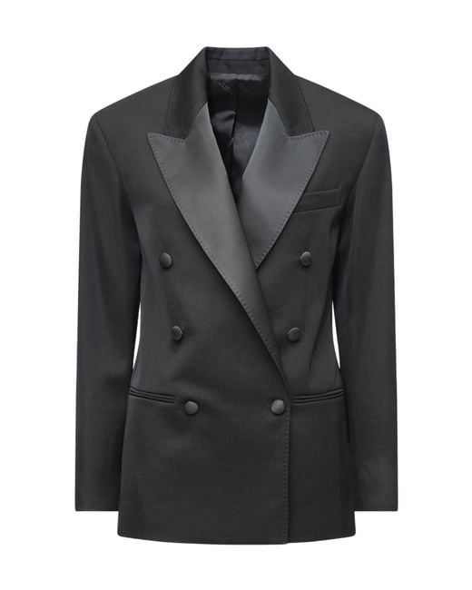 Isabel Marant Black Double-Breasted Long-Sleeved Jacket