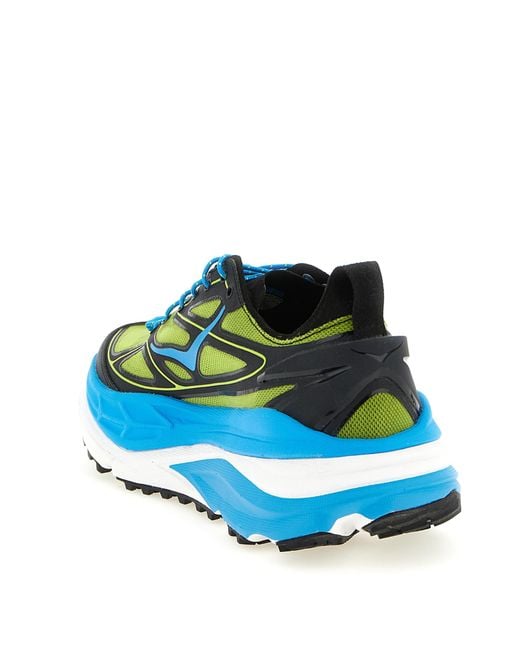 Hoka One One Blue Stinson One7 Lace-Up Sneakers for men