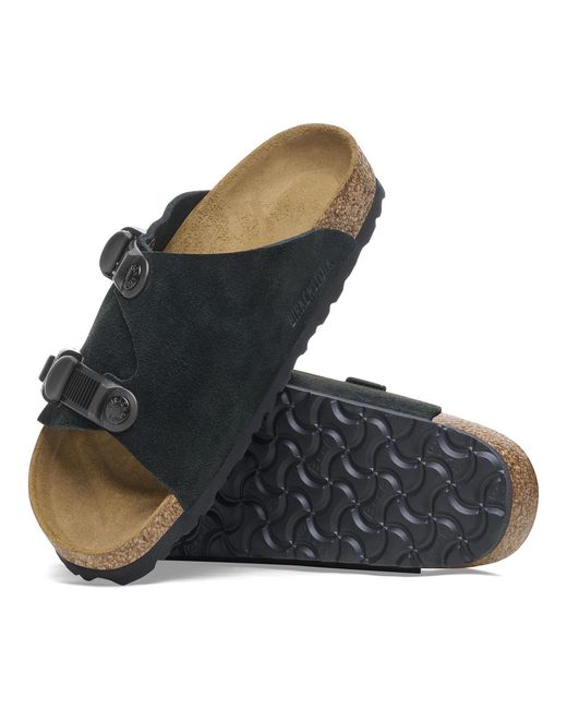 Birkenstock Black Zürich Tech Buckle Detailed Sandals for men