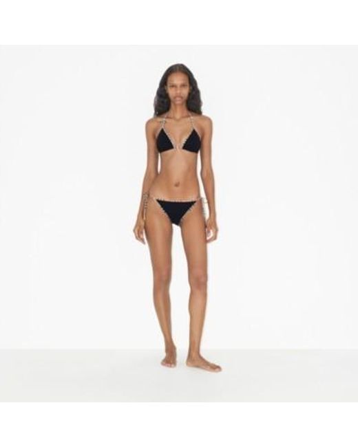 Burberry White Bikini Check
