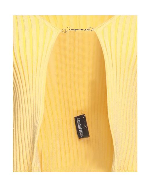 Jacquemus Yellow Solid Color Jumpers