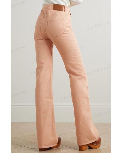 Chloé Pink Chloé High-Waisted Flared Jeans