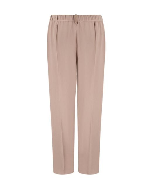Fabiana Filippi Natural Elastic-Waist Casual Trousers