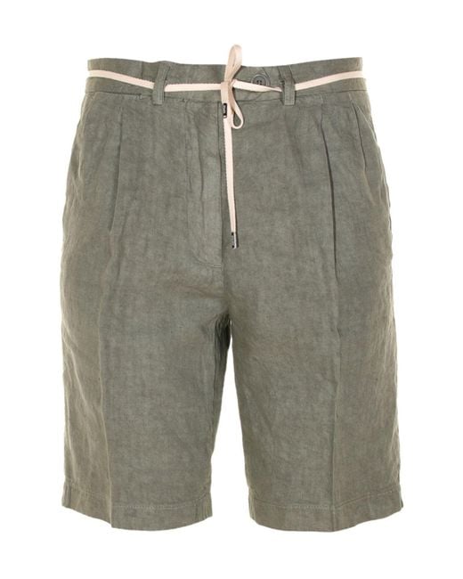 Aspesi Gray Logo Shorts