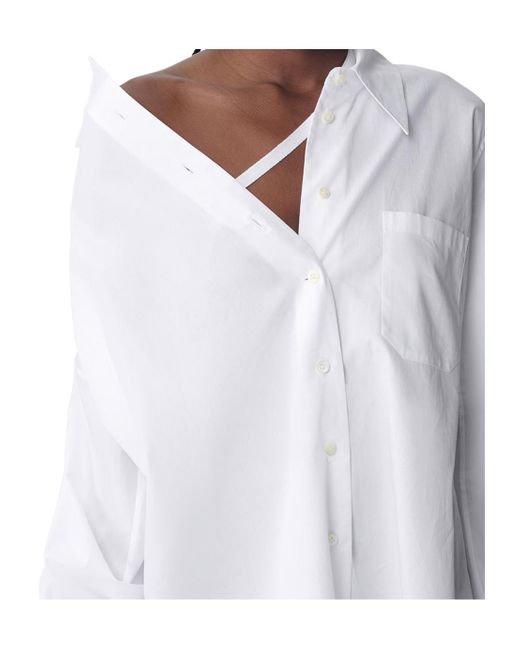Ann Demeulemeester White Shoulder Shirt