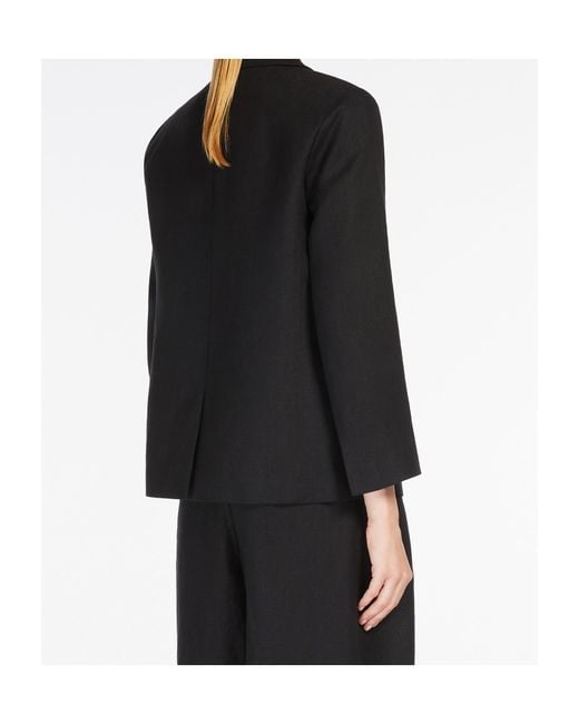 Max Mara Black 'S Arrigo Single-Breasted Long-Sleeved Jacket