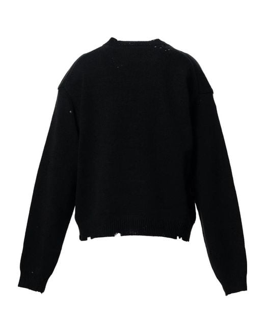 Maison Mihara Yasuhiro Black Crew Neck Knitwear for men