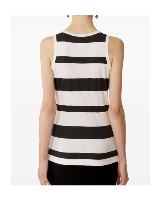 Lanvin White Striped Top