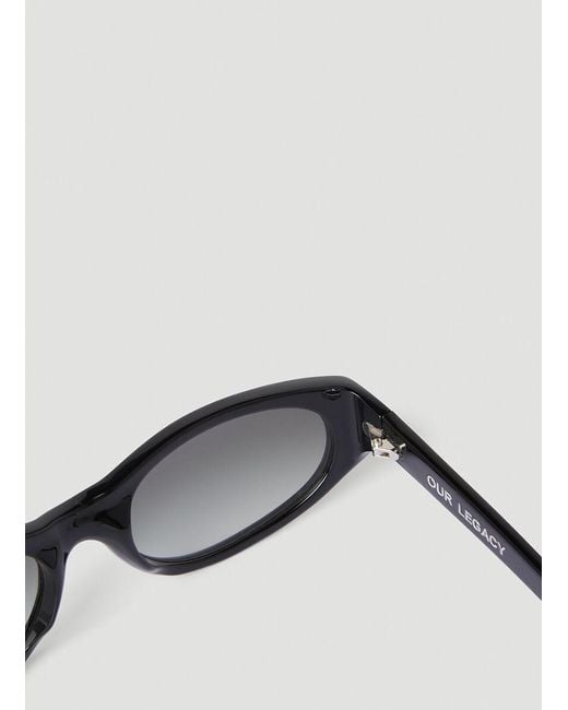 Our Legacy White Unwound Oval Sunglasses for men