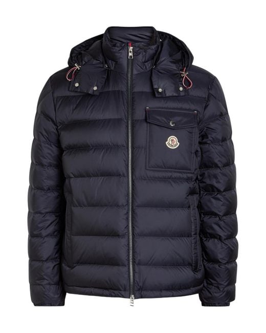 Moncler Blue Verith Hooded Padded Nylon Jacket for men