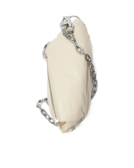 Burberry Natural Small Knight Chain-Linked Shoulder Bag