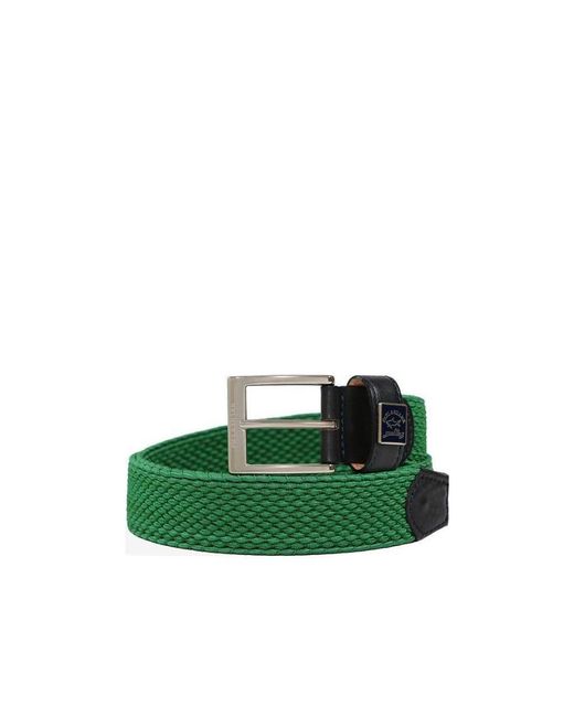 Paul & Shark Green Logo Belt