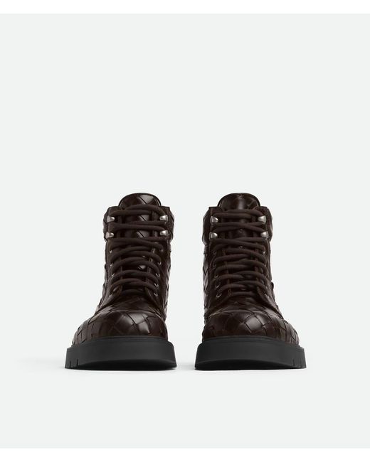 Bottega Veneta Brown Haddock Lace-Up Ankle Boot for men