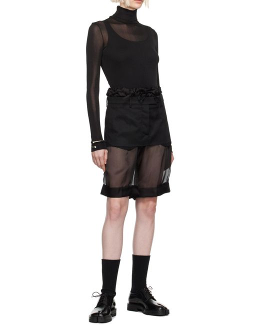 Maison Margiela Black High-Neck Bodysuit