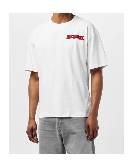 DIESEL White T-Box T-Shirt for men