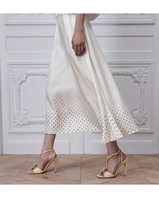 Dior White Mid-Length Flared Skirt