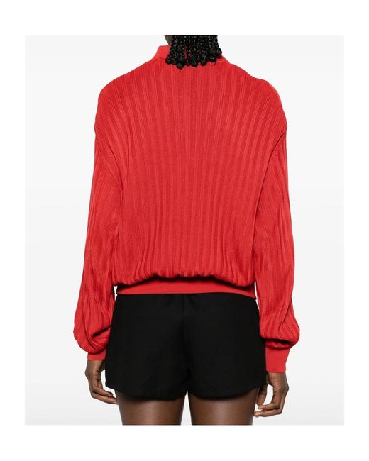 Versace Red Jewellery-Printed Zipped Cardigan