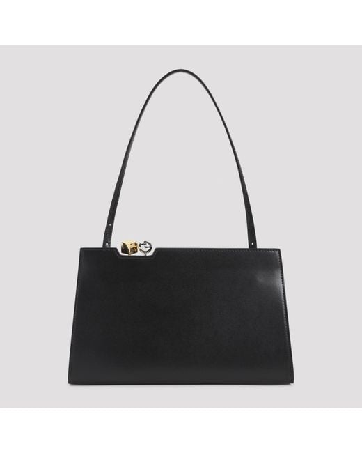 Jacquemus Black The Salon Charm Detailed Shoulder Bag