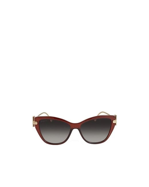 Ferragamo White Logo Sunglasses
