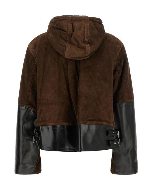 Sacai Brown Long-Sleeve Casual Jacket