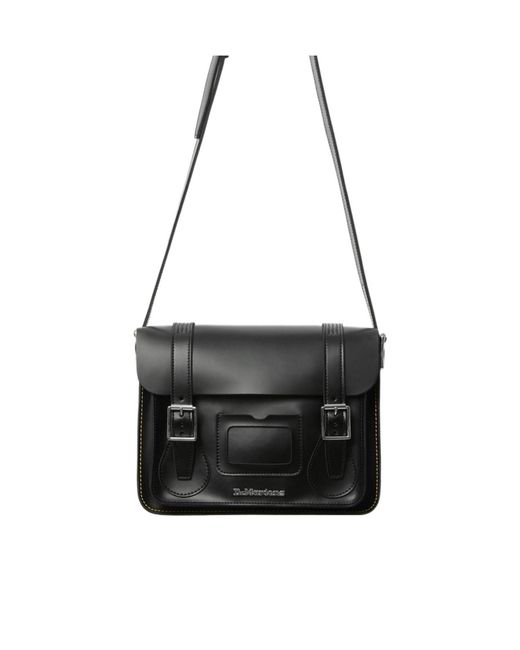 Dr. Martens Black 11 Inch Messenger Bag for men