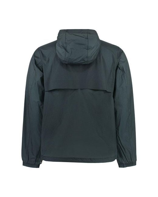 K-Way Green Cleon Logo Patch Hooded Jacket for men