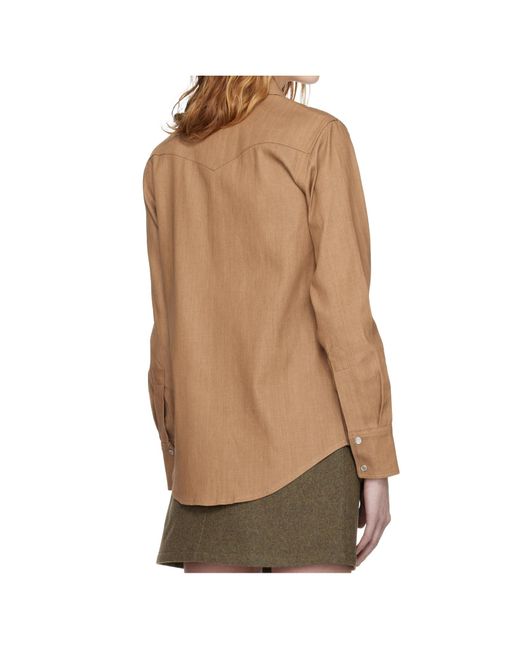 A.P.C. Natural Chest-Pocket Buttoned Shirt
