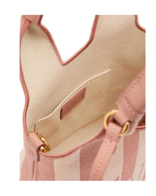 Chloé Pink Striped Crossbody Bag