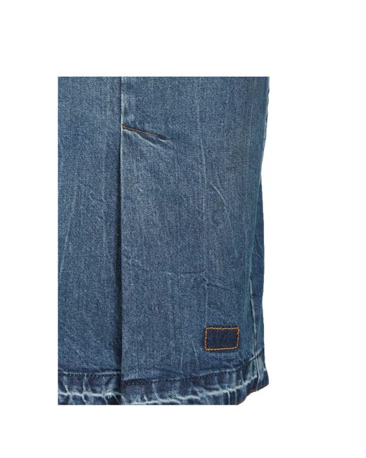 Maison Margiela Blue Rear Silt Skirt