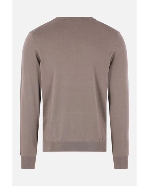 Brunello Cucinelli Brown Crewneck Knitted Jumper for men