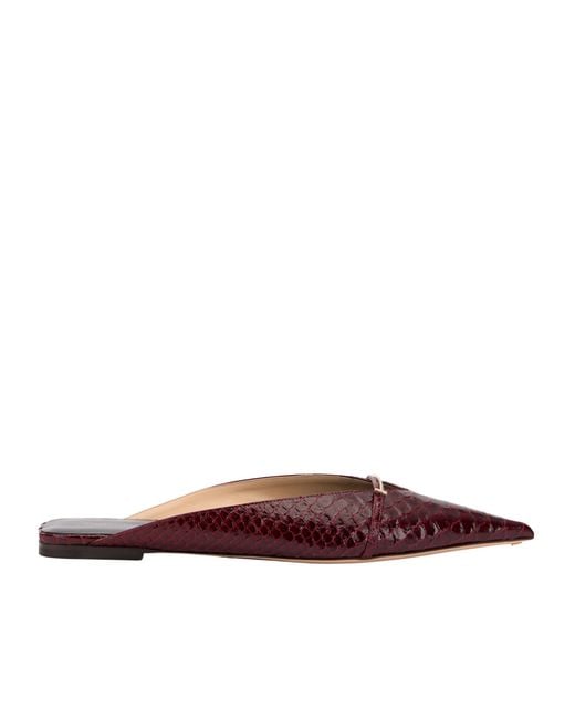 Tom Ford Brown Embossed Pointed Mules