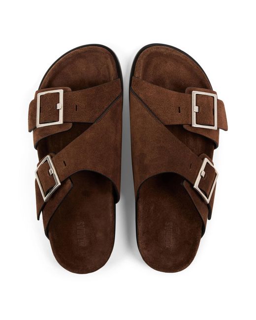 Alohas Brown Alba Flat Sandals