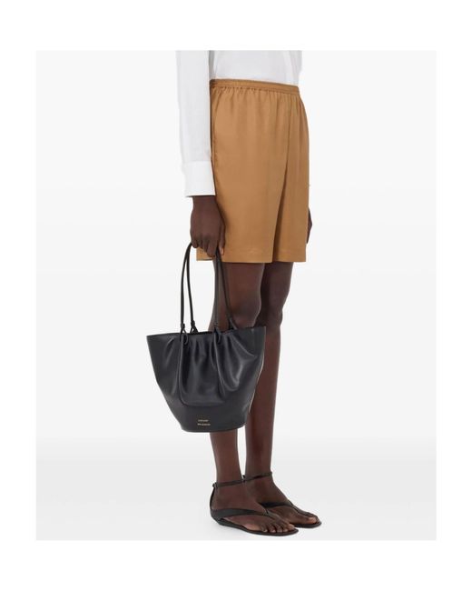 Loulou de Saison Brown Zinia Lds Twill Bermuda Shorts