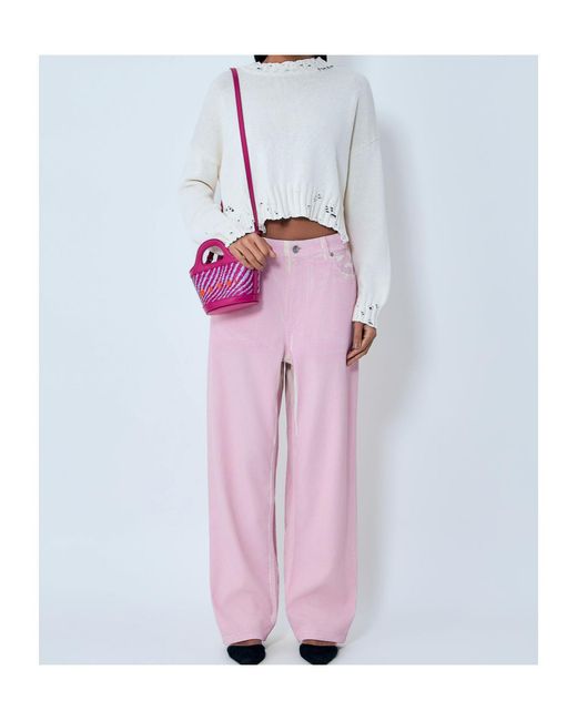 Marni Multicolor Distressed Knitted Slef-Tied Crewneck Jumper