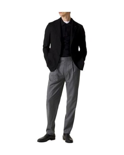 Lardini Black Solid Cotton Blazer for men