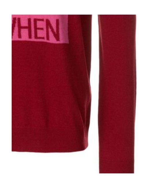 Valentino Red Logo Knitted Pullover