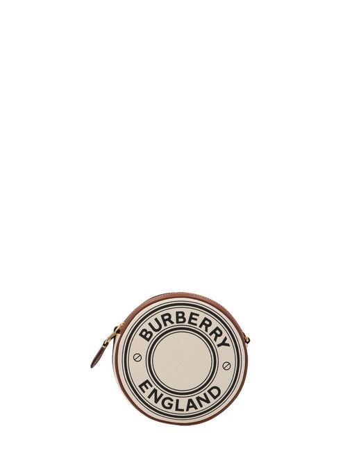 Burberry Metallic Louise Logo Print Shoulder Bag