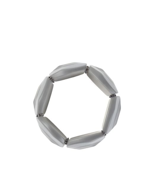 Giorgio Armani Gray Faceted Stretch Bracelet