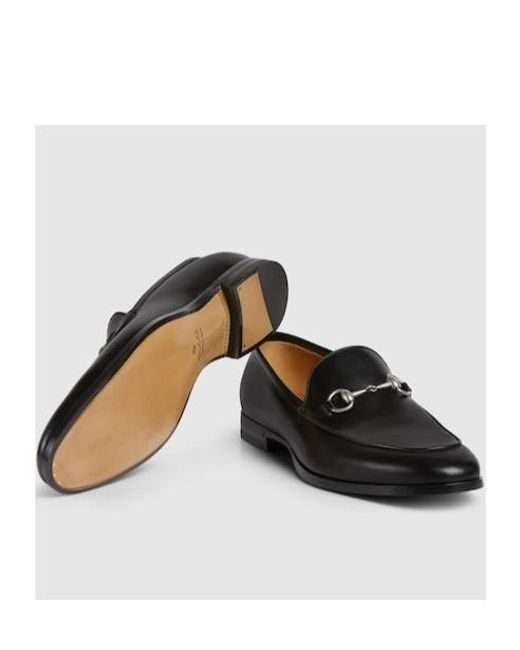 Gucci Black Horsebit Detailed Slip-On Loafers for men