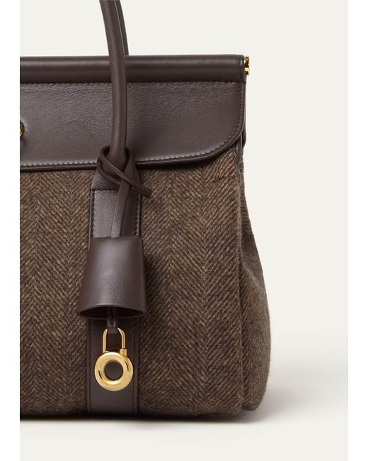 Loro Piana Brown Loom L25 Handbag