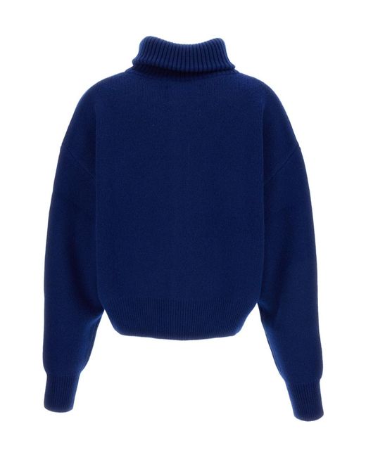 Extreme Cashmere Blue Turtleneck Sweater