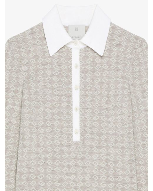 Givenchy White Monogram-Detailed Slim-Fit Shirt