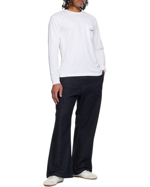 Comme des Garçons White Comme Des Garçons Homme Long Sleeved T-Shirt for men