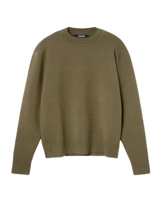 Jacquemus Green Piqué Logo-Embroidered Sweater for men